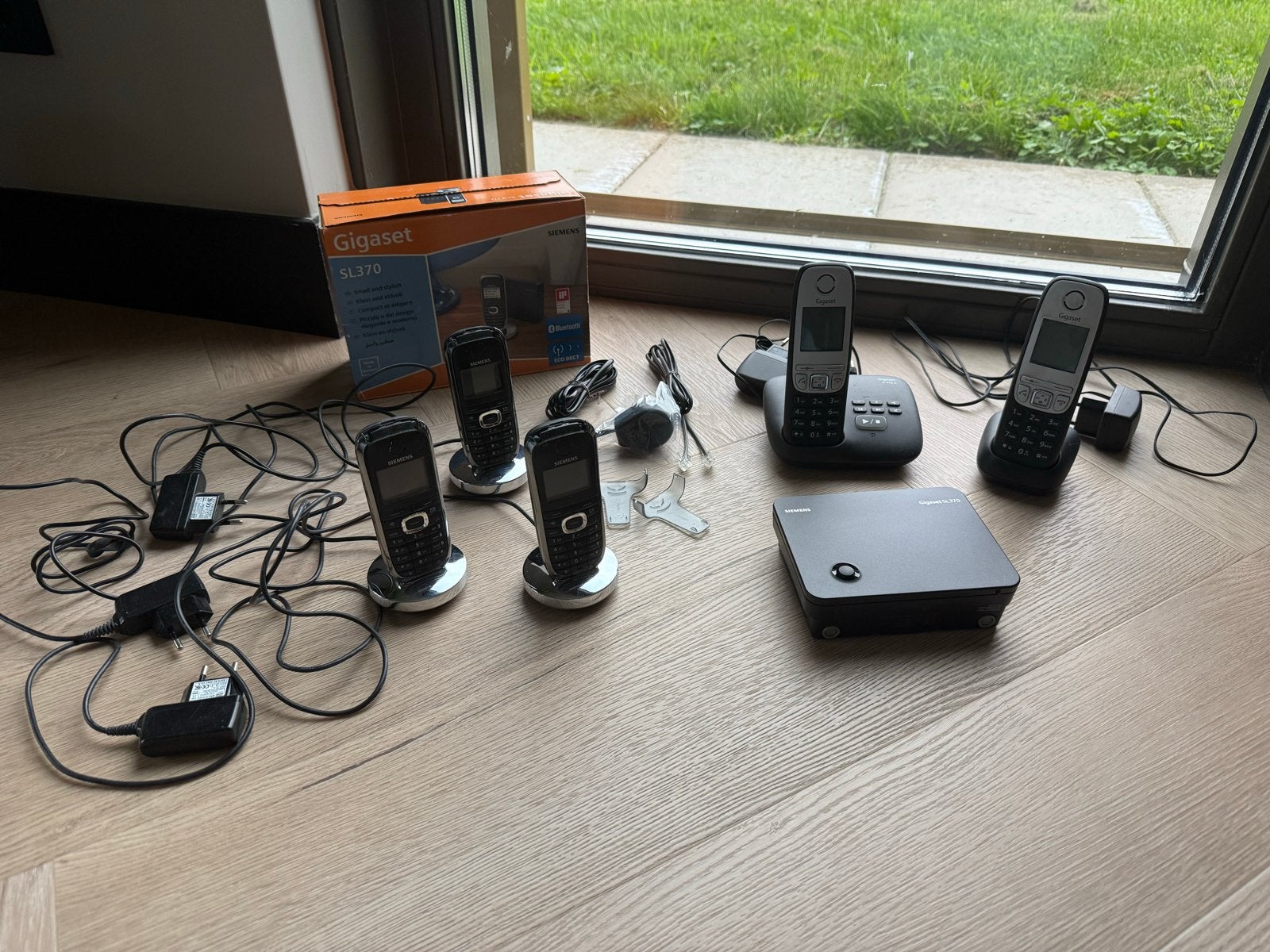 Dect telefoons Siemens Gigaset SL370 & A415 sets, Telecommunicatie, Ophalen of Verzenden, Gebruikt, 4 handsets of meer