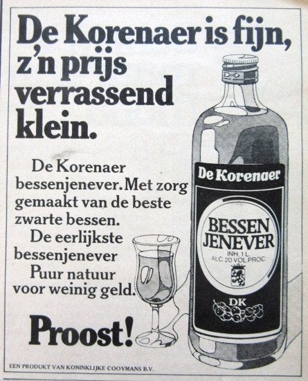 42 vintage reclames drank 75-81 Coebergh Tia Maria Kuyper, Verzamelen, Ophalen of Verzenden, Gebruikt