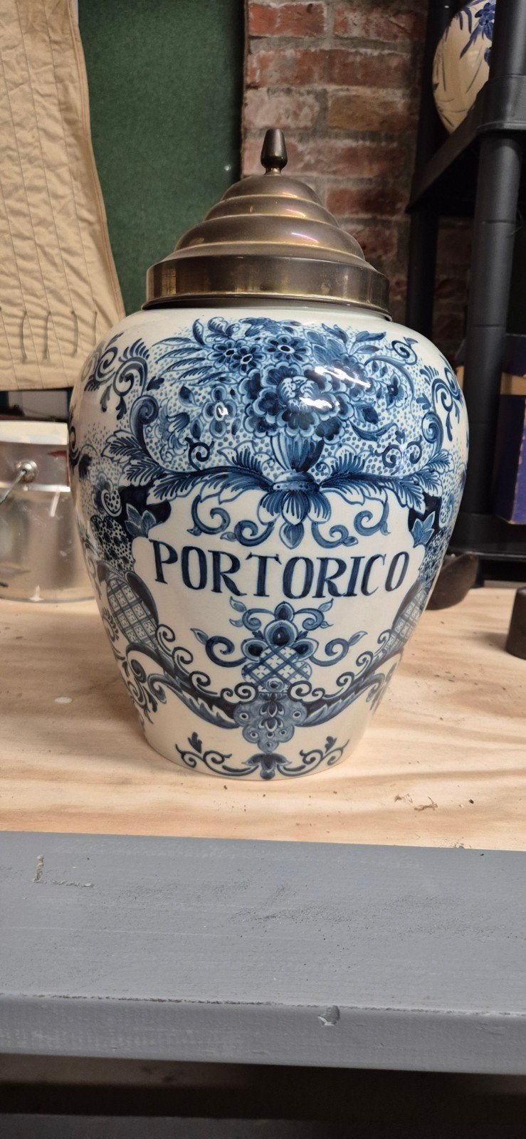 Tichelaar Makkum Tabakspot portorico, Ophalen