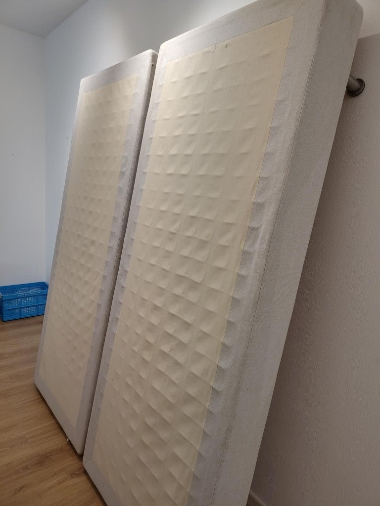 Boxspring zonder matras, Ophalen, Gebruikt, Wit, Tweepersoons