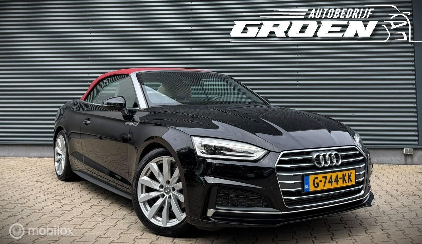 Audi A5 Cabriolet 40 TFSI Design AUT|LED|NAVI|NAP, Auto's, Audi, Gebruikt, Euro 6, 4 stoelen, Zwart