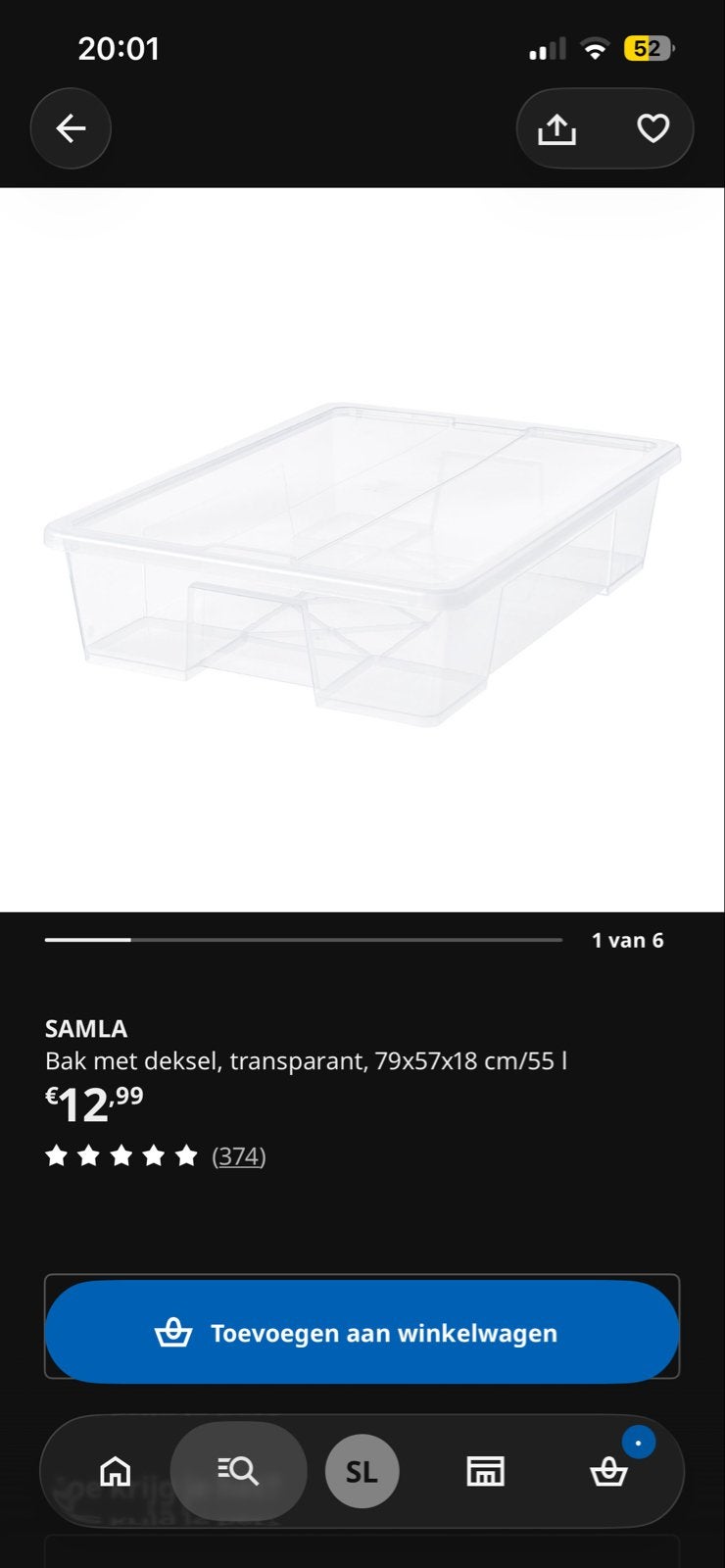 Samla bakken (2 stuks) - Zo goed als nieuw, Kunststof, 50 tot 100 cm, Ophalen of Verzenden, Zo goed als nieuw