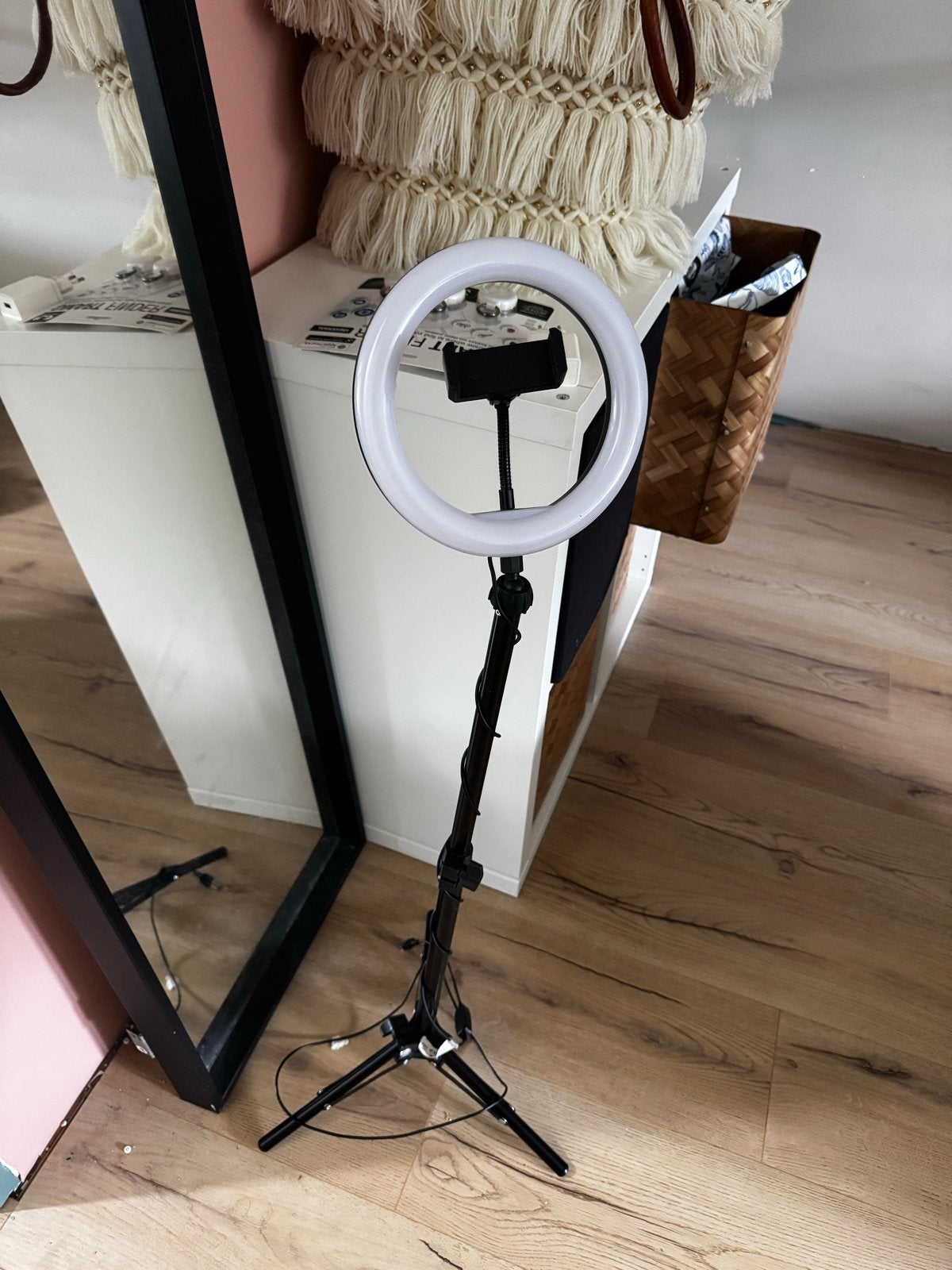 Ringlamp met statief en telefoonhouder, Overige merken, Belichting, Ophalen of Verzenden, Gebruikt