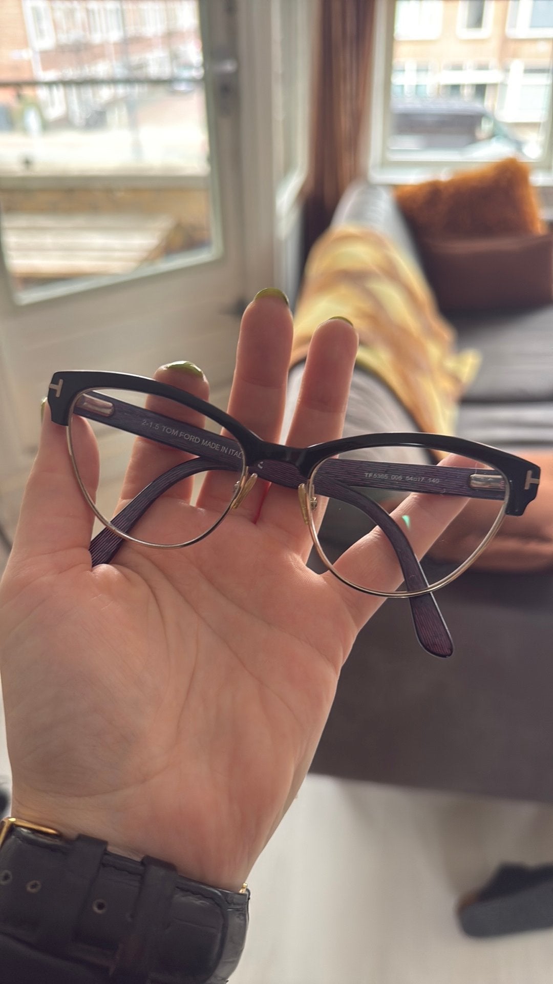 Tom ford cateye bril zwart, Overige merken, Gebruikt, Zwart, Ophalen of Verzenden
