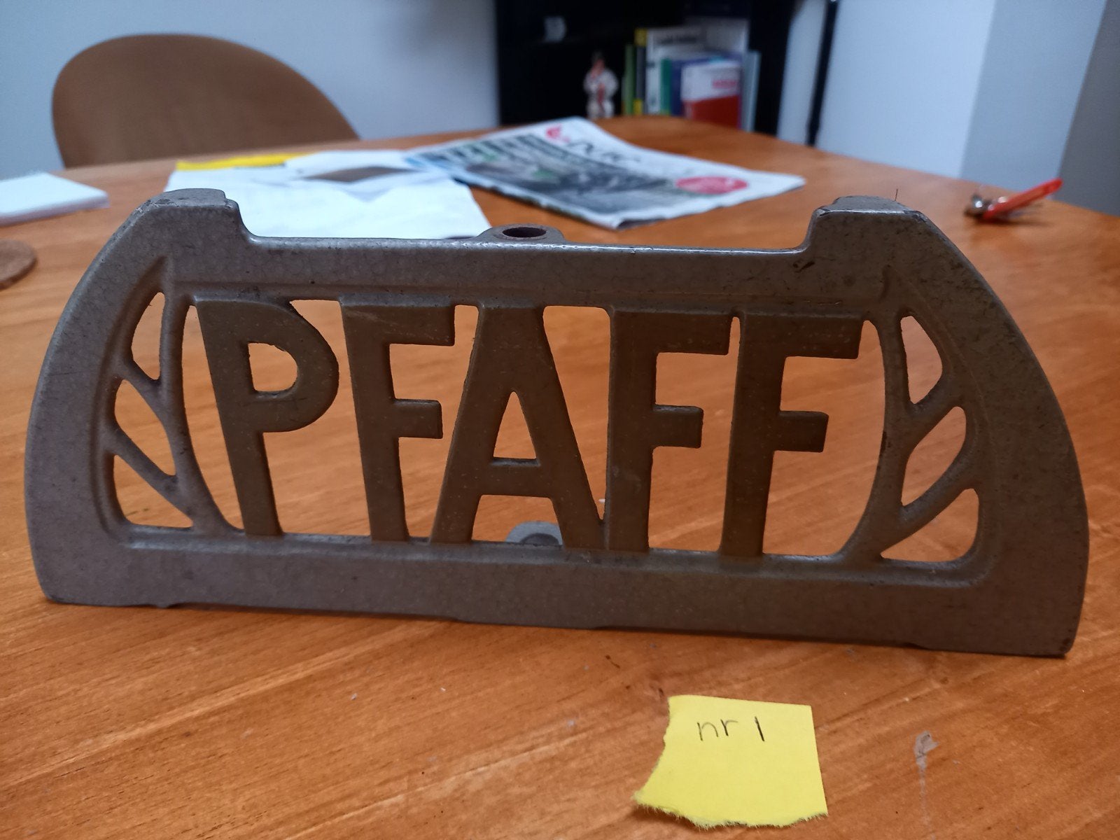 Pfaff gietijzeren pedaalplaat antieke naaimachine, 2 stuks, Ophalen