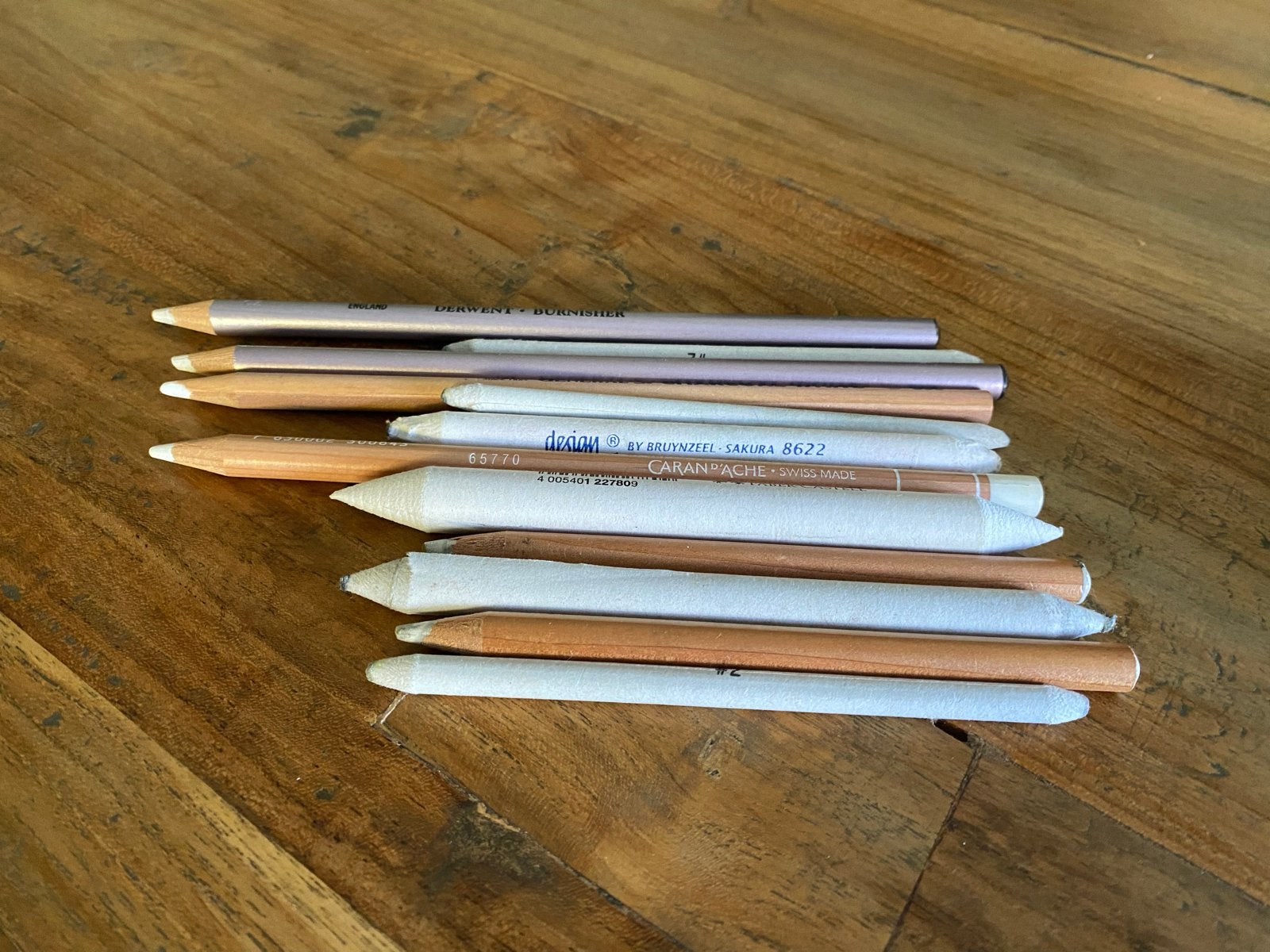 Set van diverse tekenpotloden en blenders, Verzenden, Gebruikt, Potlood of Stift