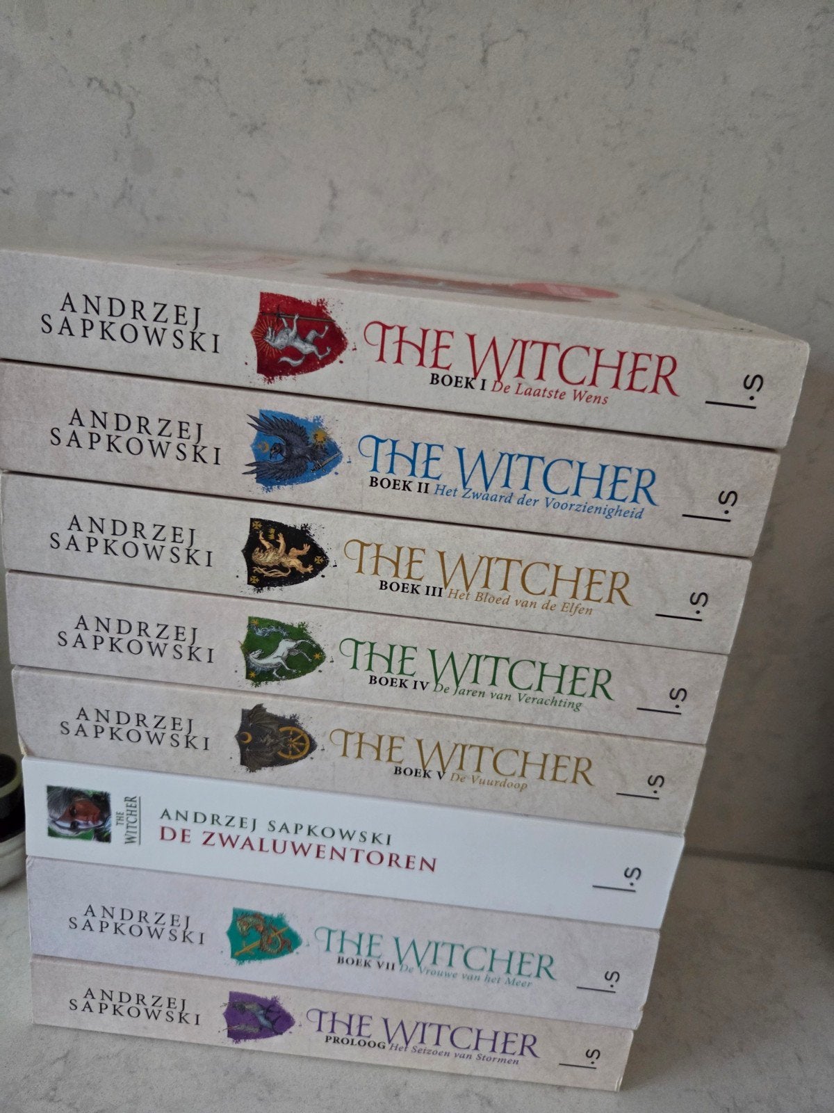 The Witcher - Complete serie 1 tm 7 + proloog / Sapkowski, Boeken, Ophalen of Verzenden, Gelezen