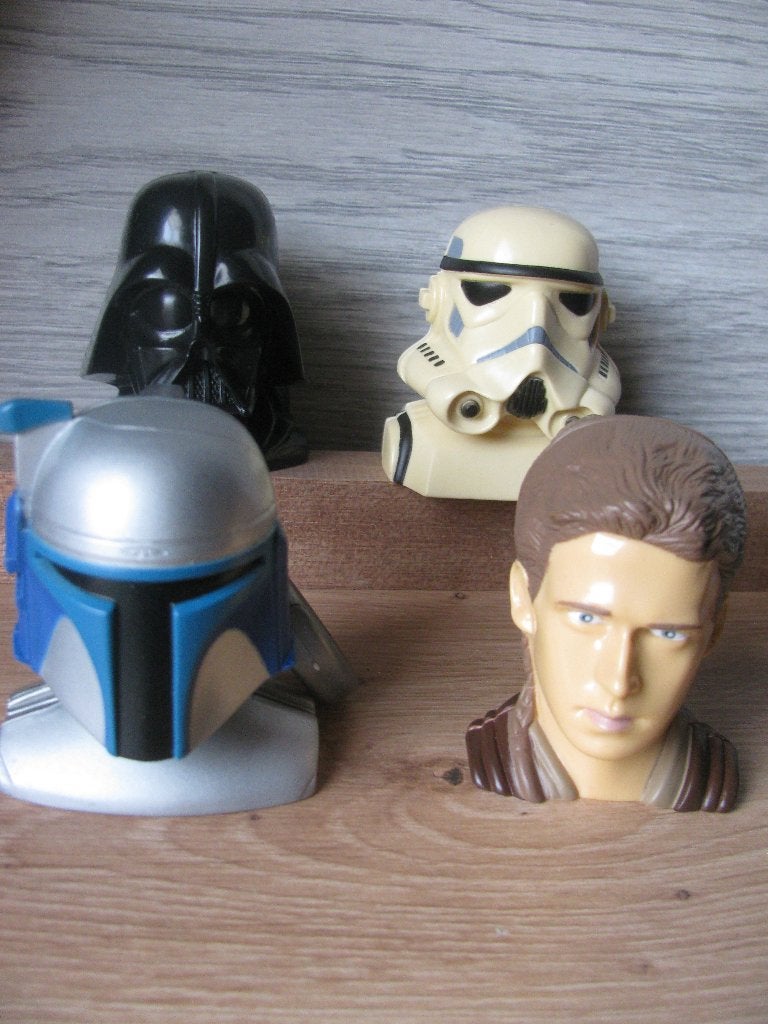 4 X Star Wars Pop Topper uit 2003 - o.a Jango Fett & Anakin, Verzamelen, Star Wars, Verzenden, Gebruikt, Overige typen