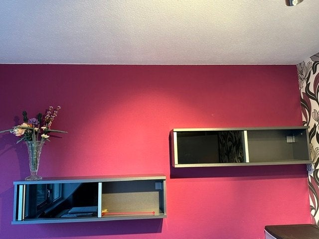 Ikea hangkastjes met schuifbaar glas aan voorkant - 2 stuks, Ophalen, Gebruikt, 26 cm, 97 cm
