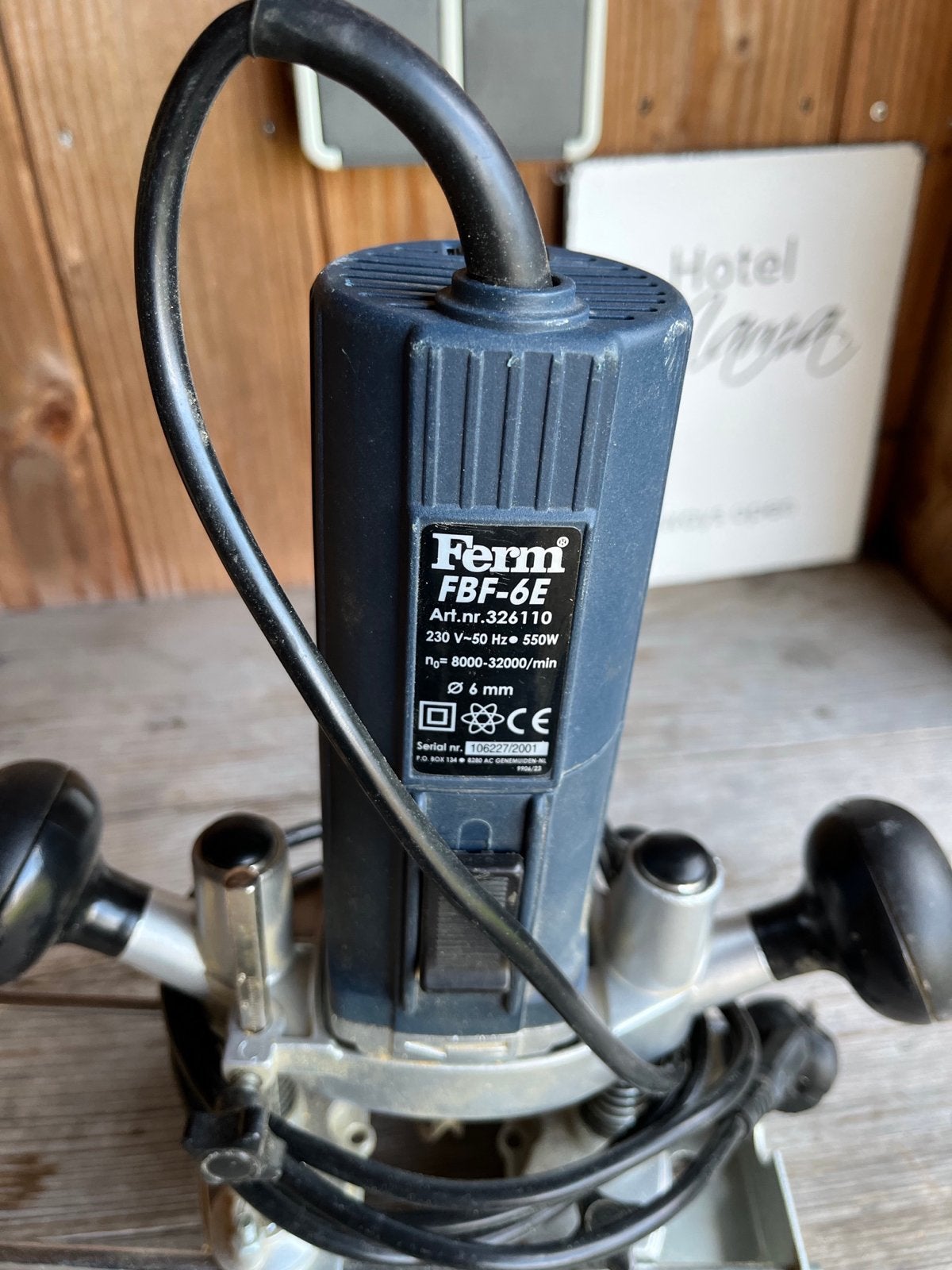Ferm FBF-6E Bovenfrees met accessoires, Ophalen, Gebruikt, Elektrisch, Bovenfrees