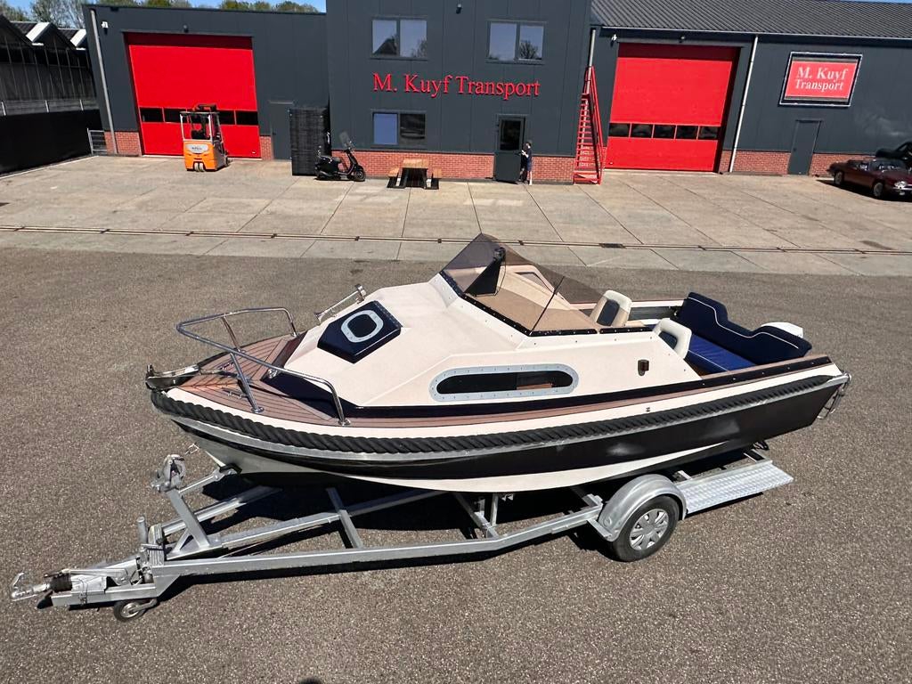 Zeer nette Shetland 535 Suntrip compleet met trailer, Watersport en Boten, 50 pk of meer, Ophalen of Verzenden, Zo goed als nieuw