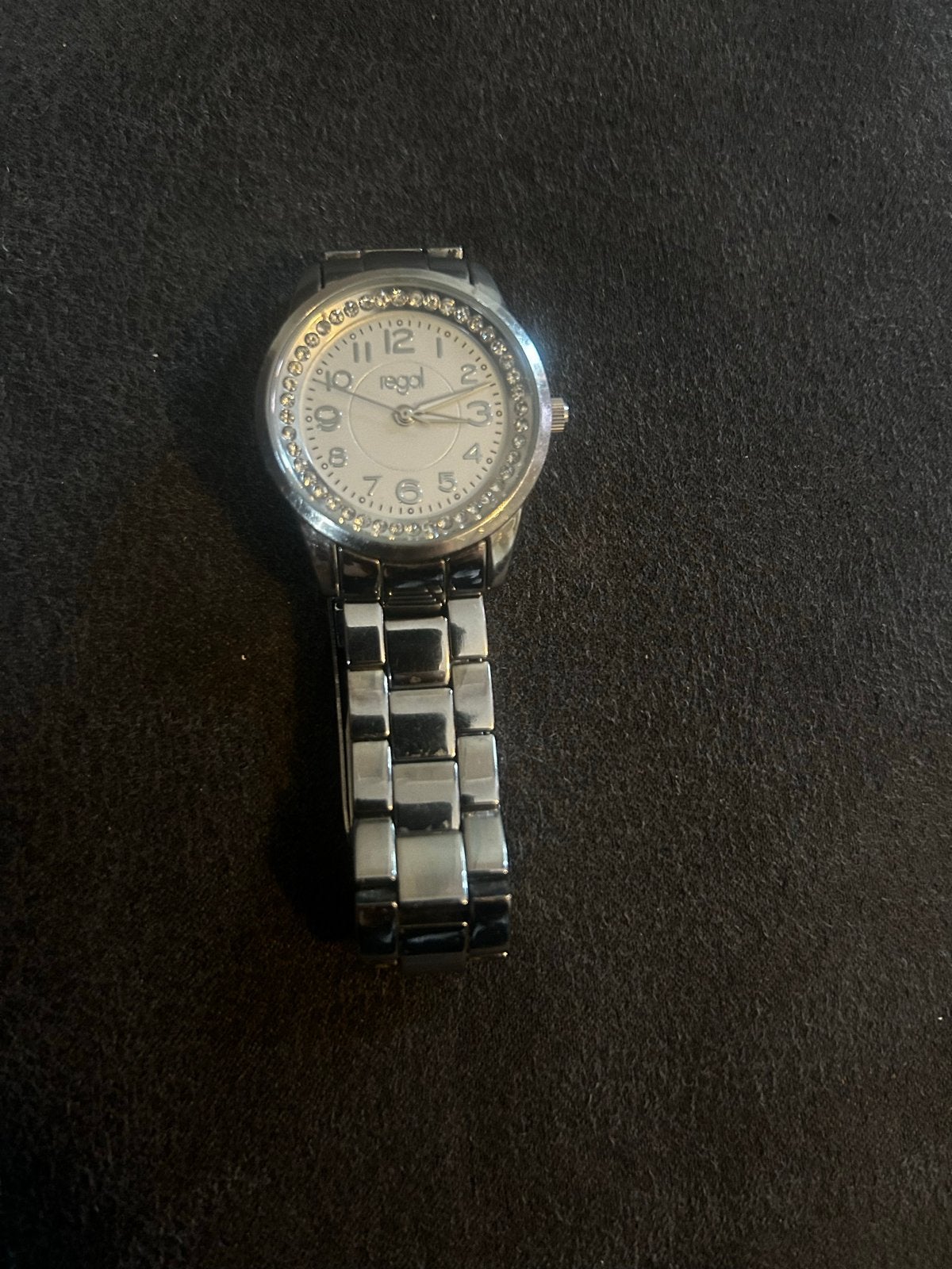 Regal Dames Polshorloge met Strass, Overige merken, Gebruikt, Staal, Polshorloge