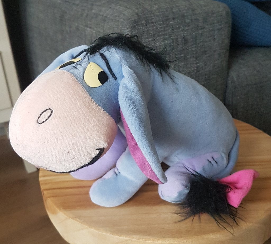 Disney / Eeyore pluche knuffel .a, Ophalen of Verzenden, Winnie de Poeh of vrienden, Zo goed als nieuw, Knuffel