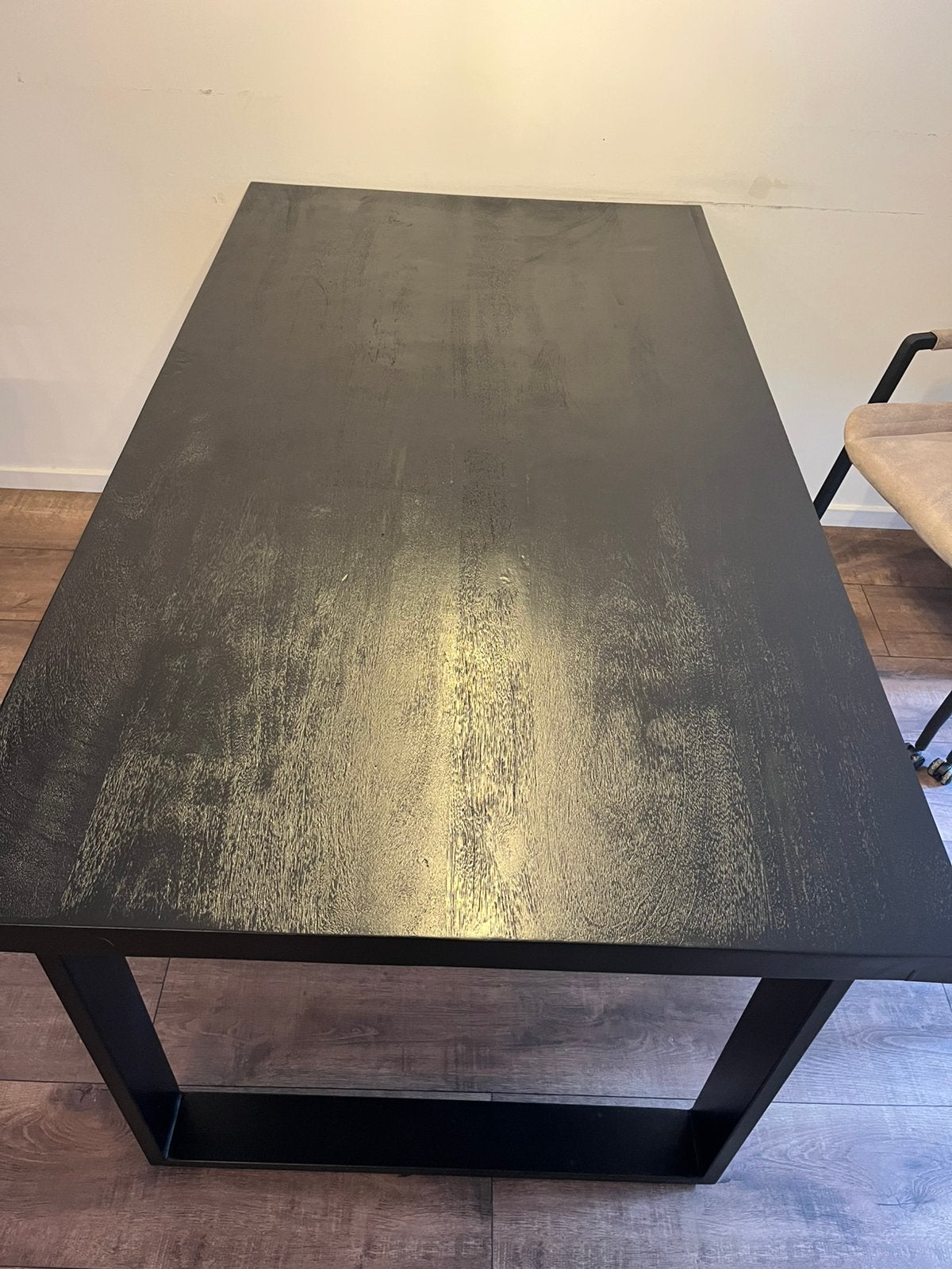Mangohout eettafel, Huis en Inrichting, Tafels | Eettafels, Ophalen, Zo goed als nieuw, Rechthoekig, 50 tot 100 cm