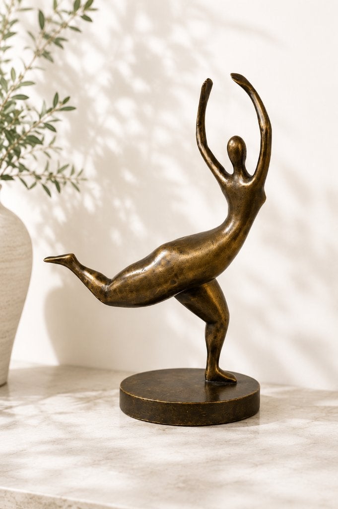 Abstract Beeld – Dansende Vrouw / BRONZEN BEELD, Ophalen of Verzenden, Brons, Beeld, Vrouw