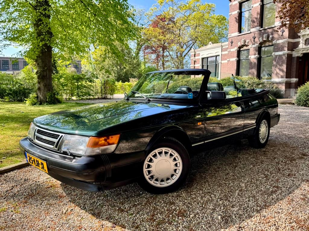 Saab 900 2.0 16 S Cabrio U9 1992 Groen, Voorwielaandrijving, 1280 kg, Zwart, 4 cilinders