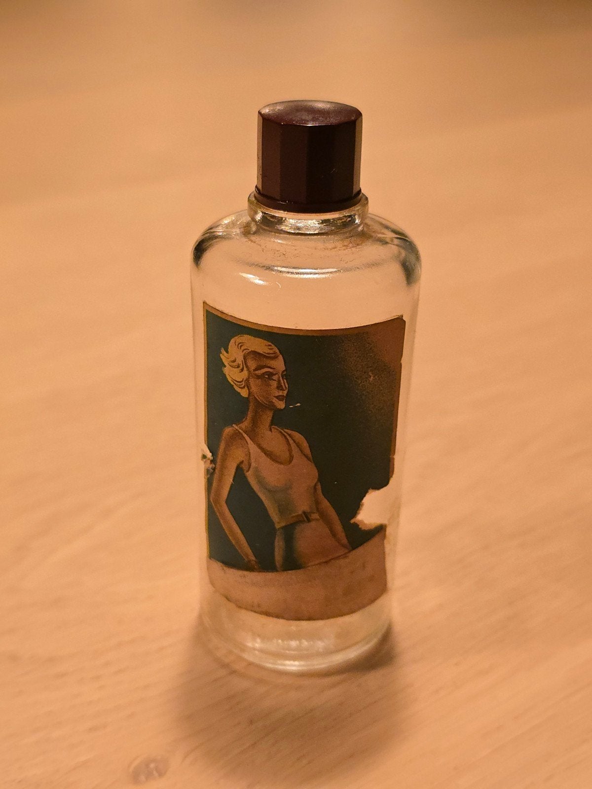 Antiek Art Deco 1920S glazen parfum flesje met bakeliete dop, Antiek en Kunst, Ophalen of Verzenden