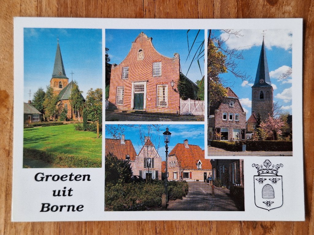 ak Borne groeten uit, Verzamelen, Ophalen of Verzenden, 1980 tot heden, Gelopen