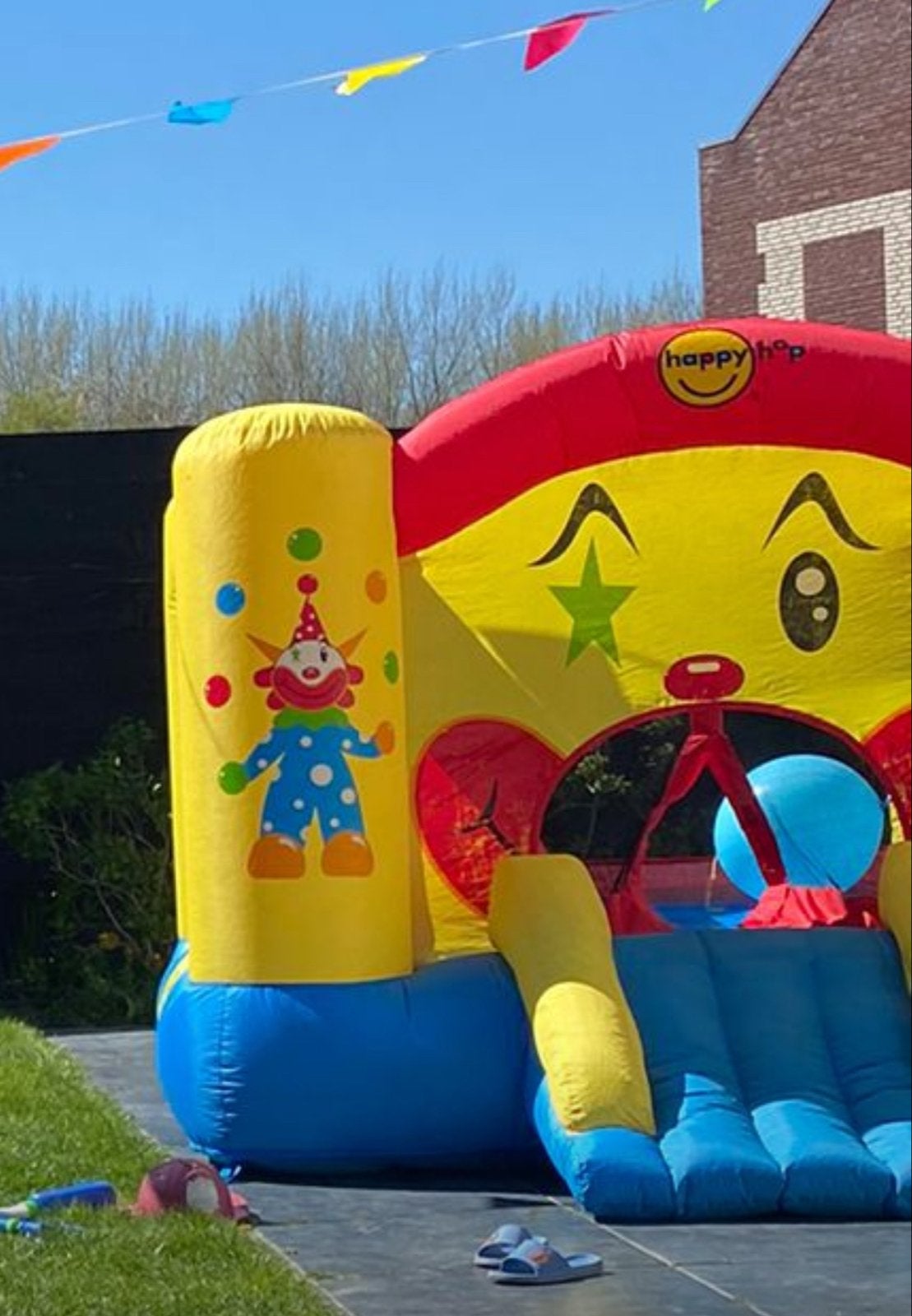 Happy Hop Springkussen met Glijbaan, Ophalen, Gebruikt