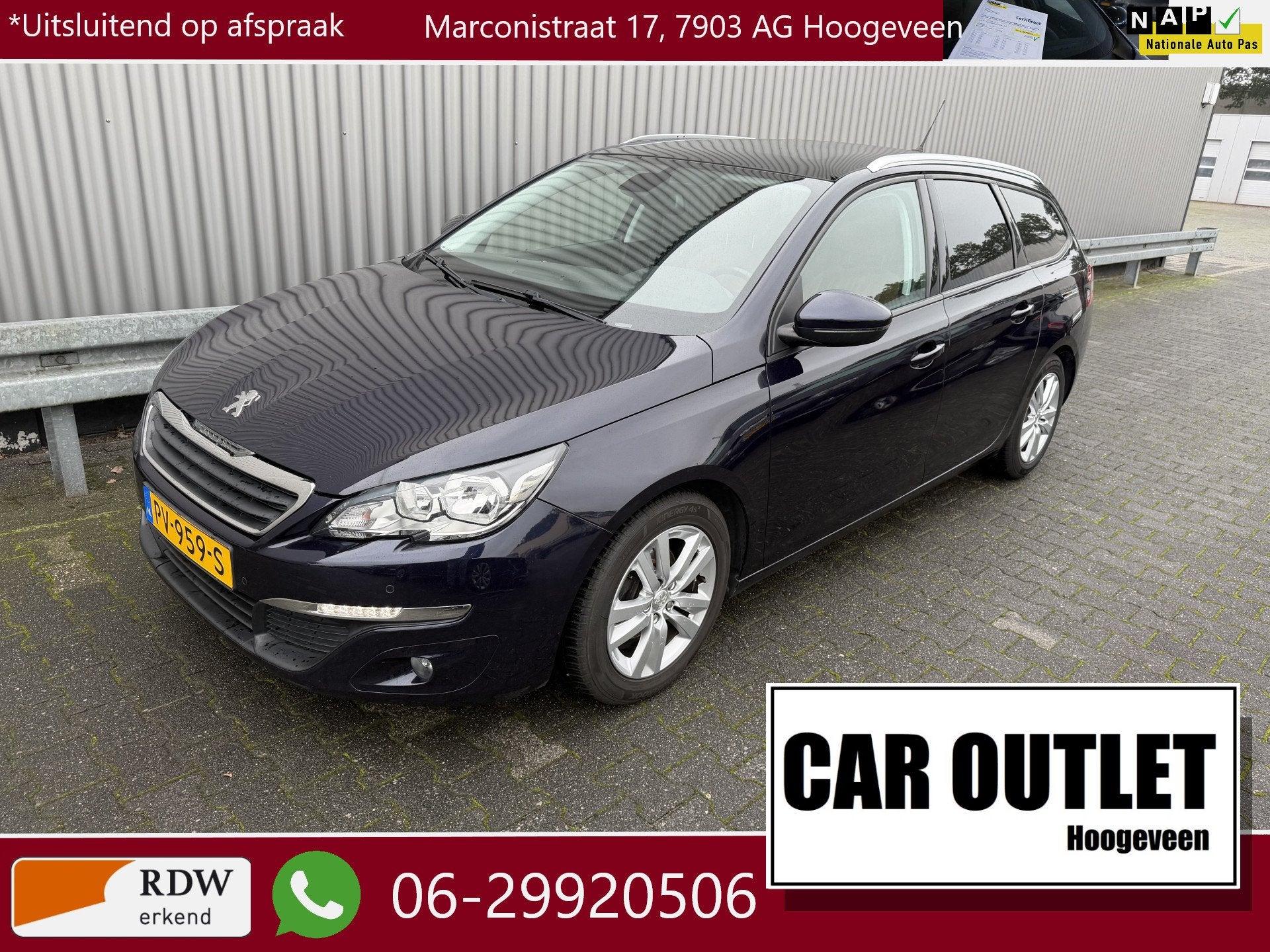 Peugeot 308 SW 1.2 PureTech Blue Lion Leer, Pano, Clima, Cru, Voorwielaandrijving, Gebruikt, Euro 6, 1199 cc