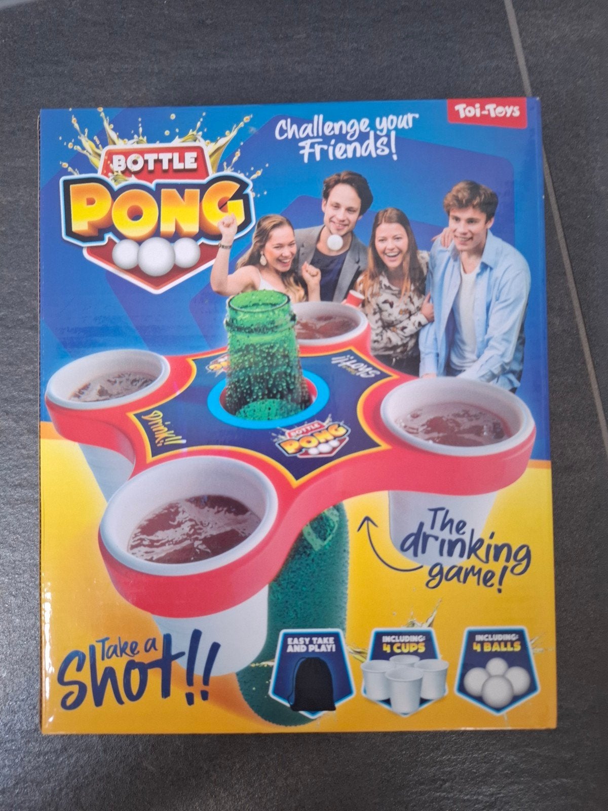 Bottle Pong Drinkspel - Uitdagend Feestspel, Vijf spelers of meer, Ophalen of Verzenden, Nieuw, Toi-Toys
