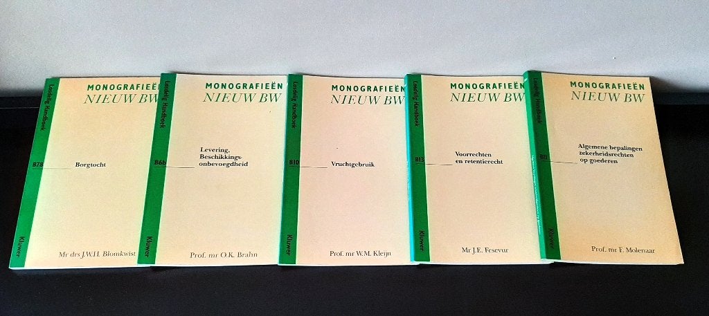 Monografieën Nieuw BW, 5 boeken TEAB, Boeken, Diverse auteurs, Zo goed als nieuw, Alpha, HBO
