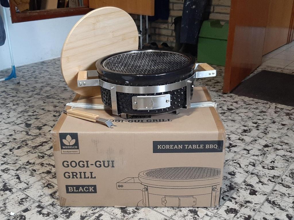 Koreaanse tafel bbq gogi-gui grill (houtskool), Ophalen, Zo goed als nieuw