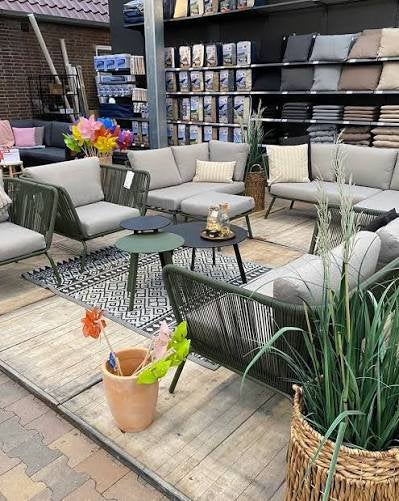 Nieuw tuinset Iris Wicker Intratuin: bank en 2 losse stoelen, Ophalen, Nieuw, 5 zitplaatsen, Overige materialen
