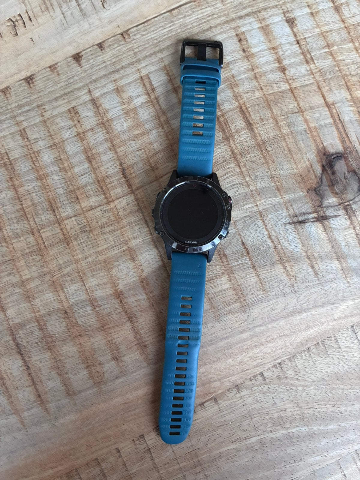 Garmin Fenix 5 met blauw bandje, Sieraden, Tassen en Uiterlijk, Smartwatches, Ophalen of Verzenden, Zo goed als nieuw, Blauw, Android
