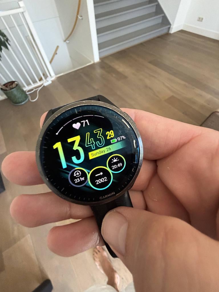 Garmin Forerunner 965 | GPS Sporthorloge | Zwart, Sieraden, Tassen en Uiterlijk, Sporthorloges, Gebruikt, Zwart, Garmin forerunner