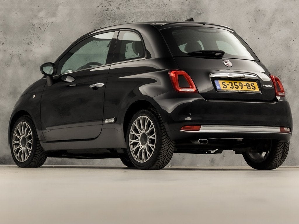 Fiat 500 1.0 Hybrid Lounge Sport (PANORAMADAK, VIRTUAL COCKP, Auto's, Fiat, Voorwielaandrijving, 12 maanden, Zwart, Leder