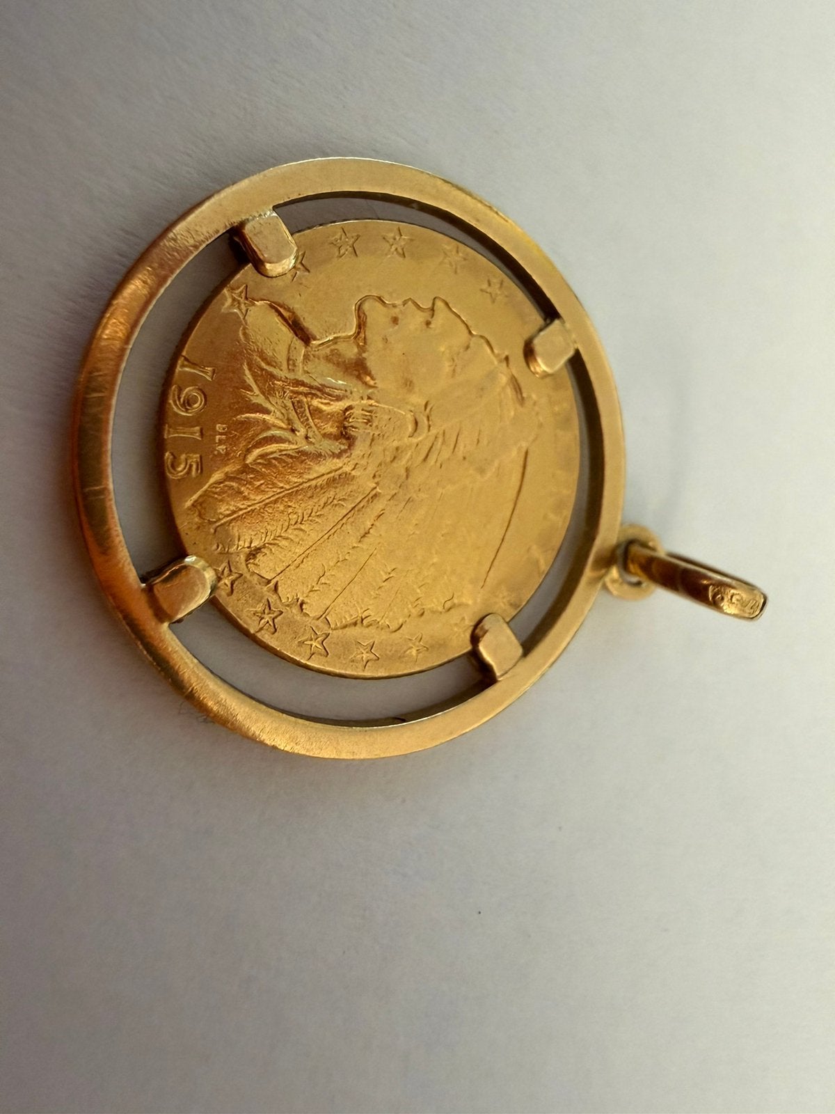 Amerikaanse $2,50 Indian Head gouden munt uniek sieraad, Antiek en Kunst, Antiek | Goud en Zilver, Ophalen, Goud