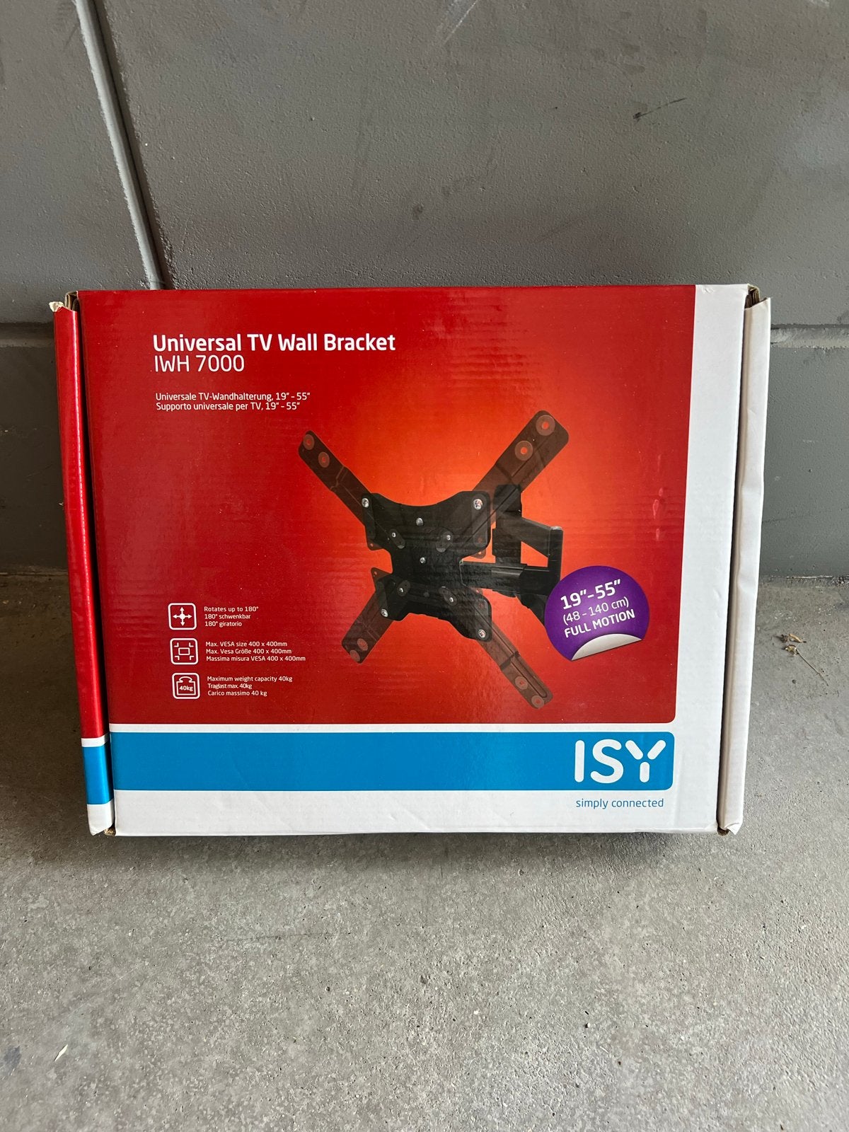 Universele TV Muurbeugel IWH 7000 - 19"-55" Full Motion, Ophalen of Verzenden, Nieuw