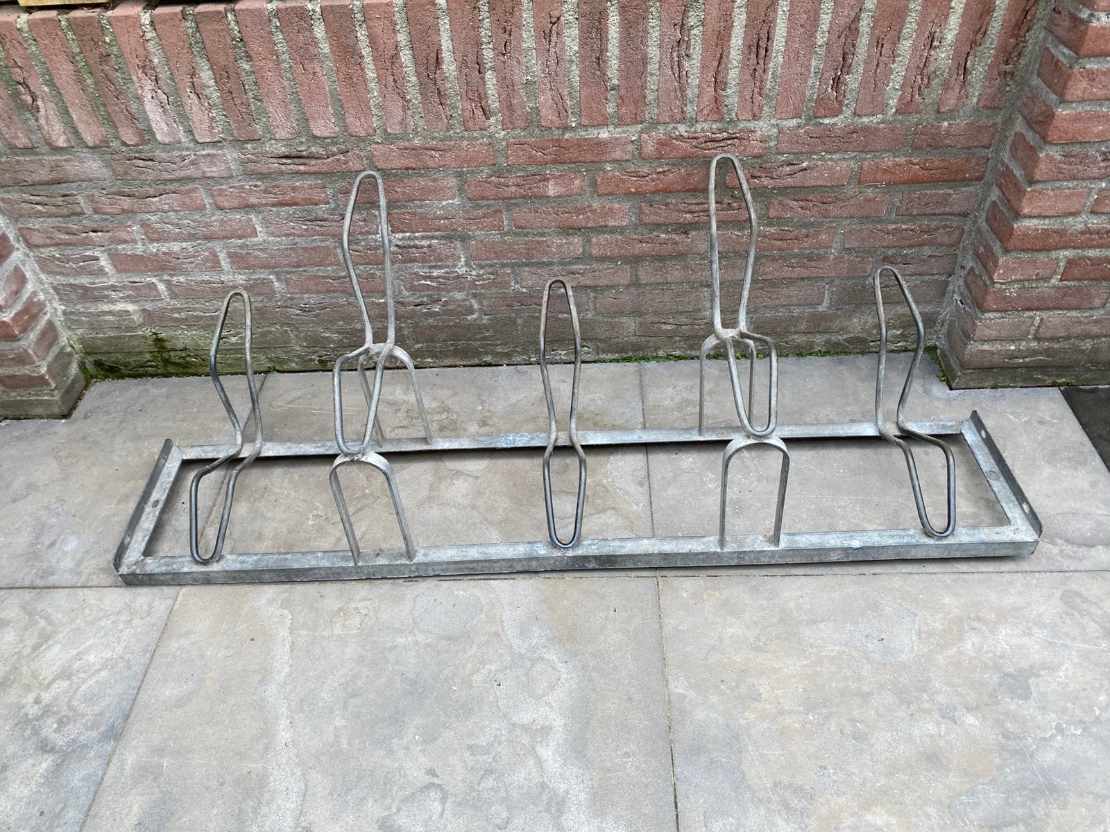 Fietsrek gegalvaniseerd ijzer voor 5 fietsen, Ophalen, Gebruikt