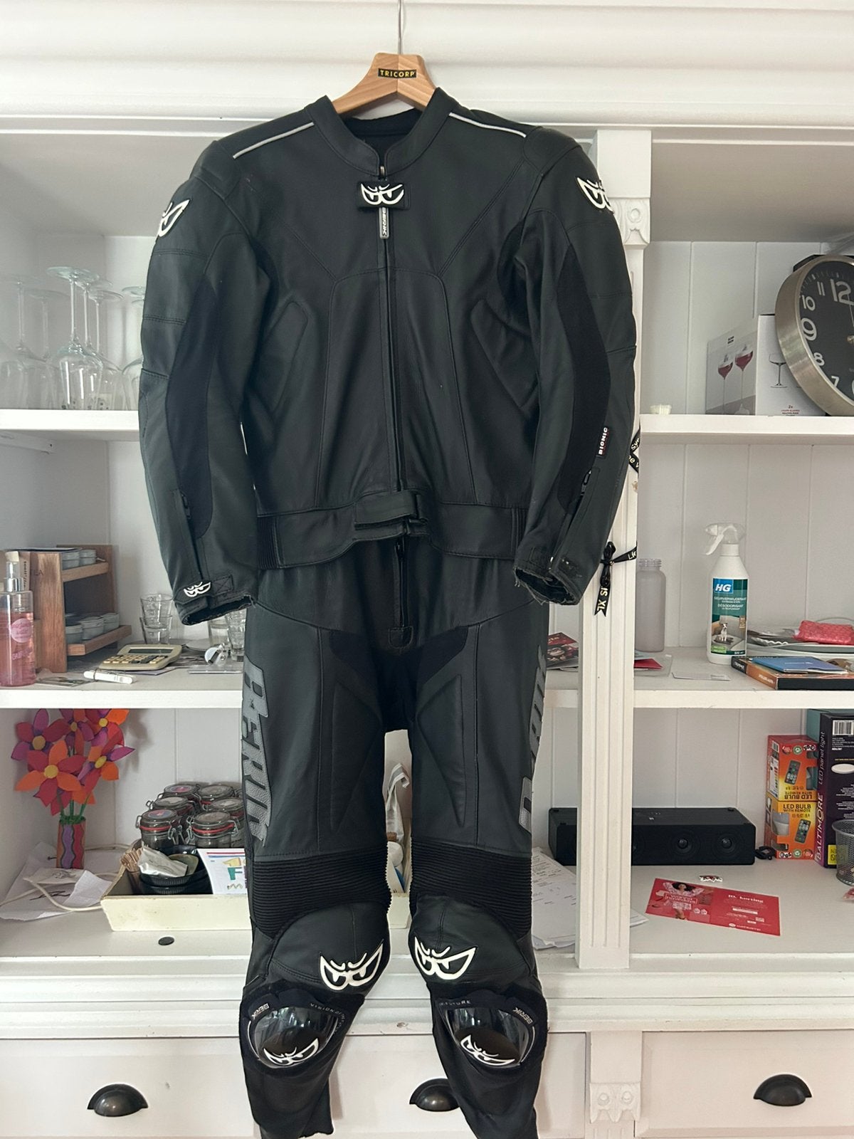Berik heren motorpak maat m/L (leer), Ophalen of Verzenden, Tweedehands, Heren, Combipak