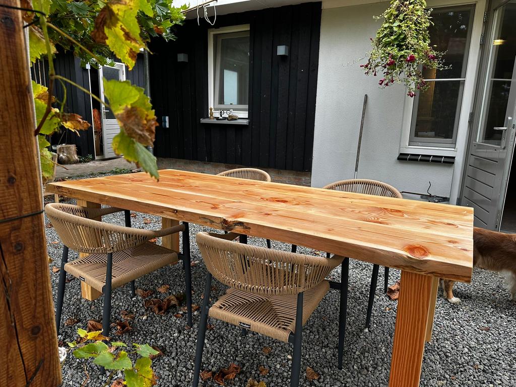 Robuuste Douglas Tuintafel (nieuw) - 5cm dik hout!, Ophalen, Zo goed als nieuw, Hout