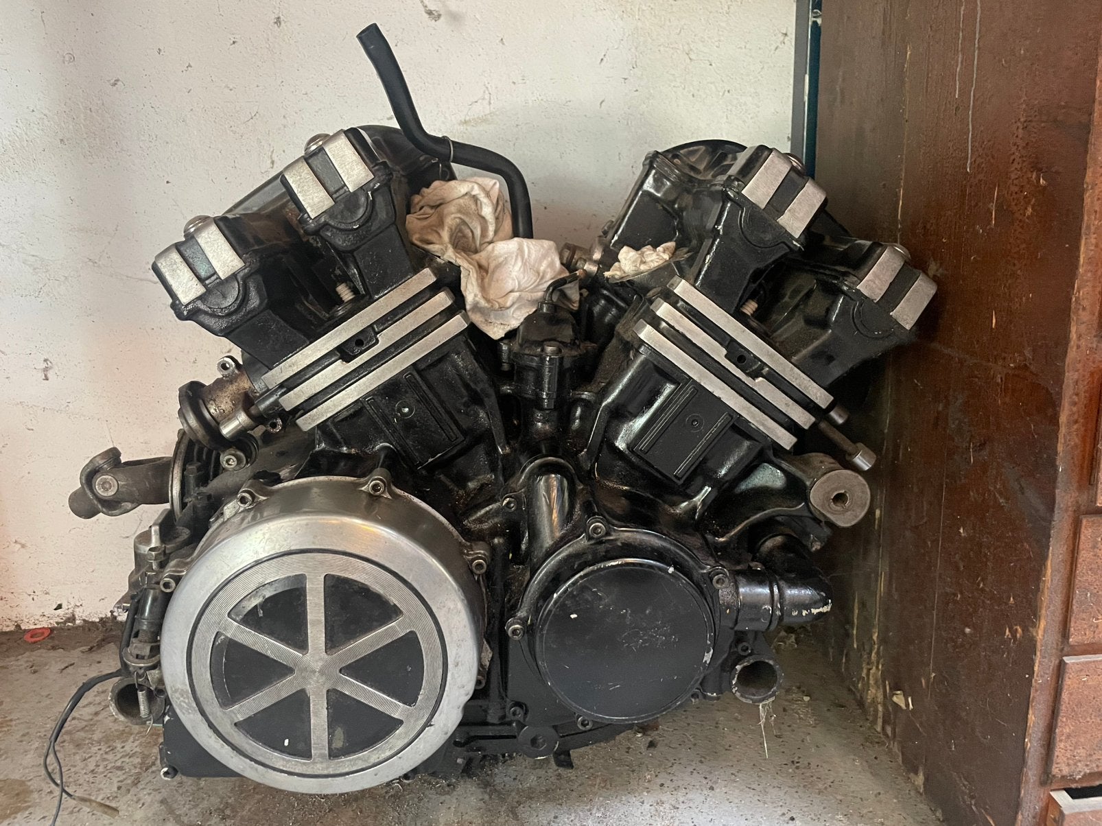 Te koop compleet blok krukasschade yamaha vmax1200 v-max, Motoren, Ophalen, Gebruikt
