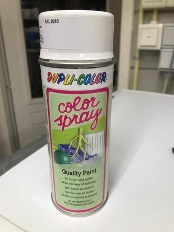 Spuitbussen Dupli-color wit €1,00 p.s., Doe-het-zelf en Verbouw, Verf, Beits en Lak, Wit, Nieuw, Ophalen of Verzenden, Verf