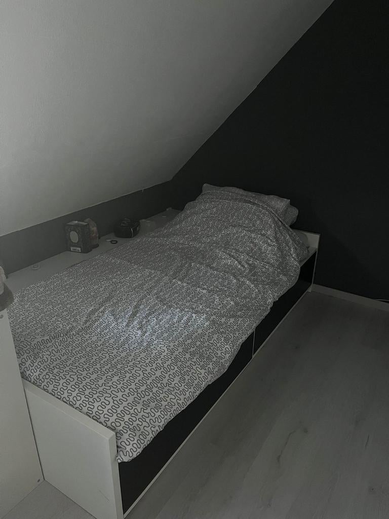 IKEA eenpersoonsbed 90x200 met lades, Huis en Inrichting, 90 cm, Eenpersoons, Wit, Ophalen of Verzenden