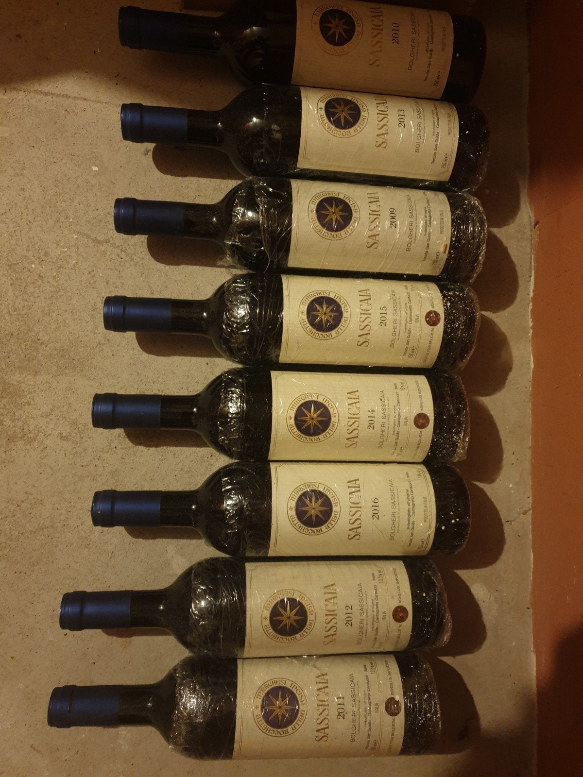 Sassicaia 2009 - 2016, Ophalen, Nieuw, Italië, Rode wijn