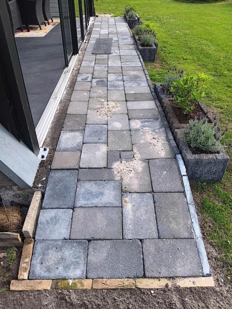 Gebruikte terrastegels voor 8m2 - Beton, Tuin en Terras, Tegels en Klinkers, Ophalen, Gebruikt, Beton, Terrastegels