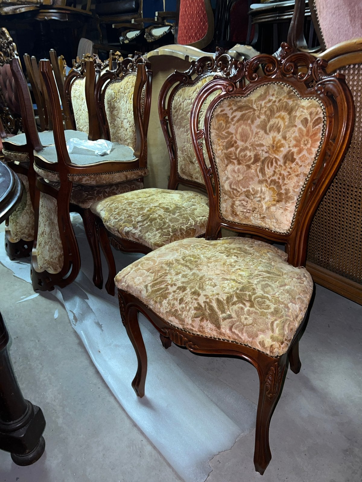 6 Barok Eetkamerstoelen -MAGAZIJN OPRUIMING, Ophalen