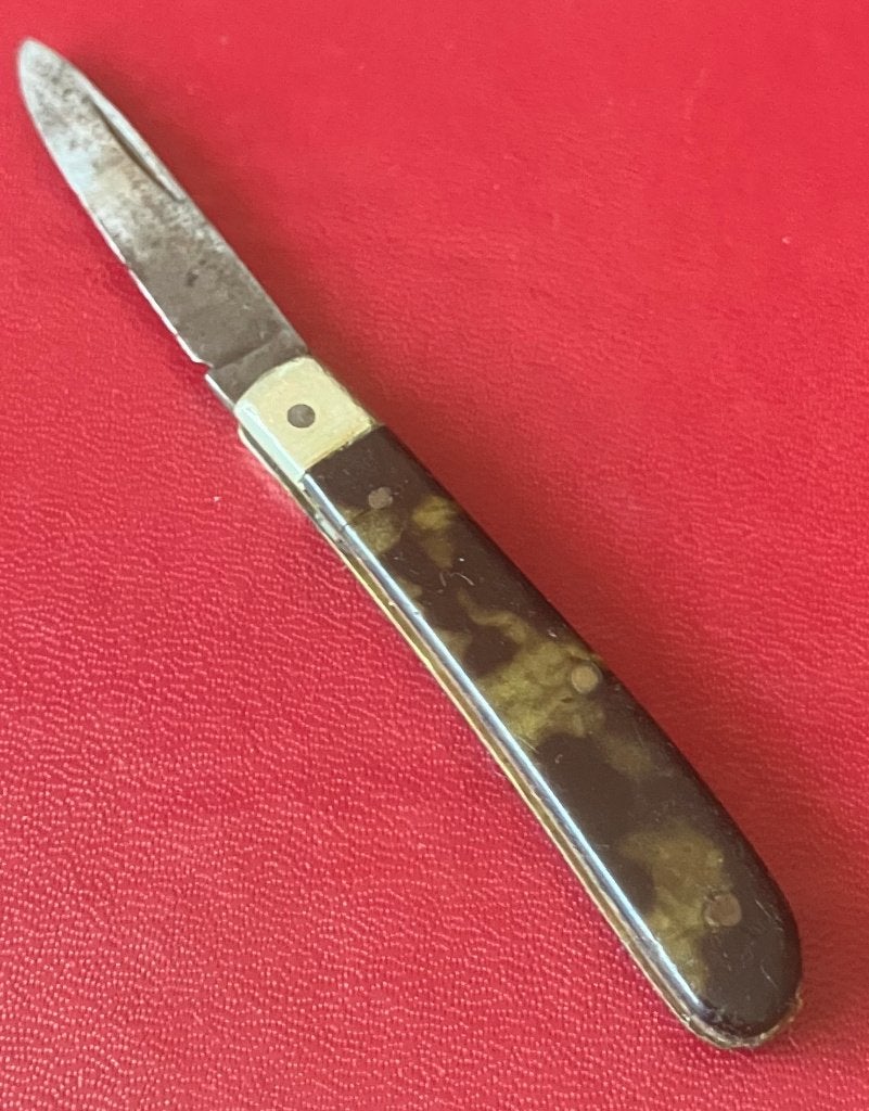 Oud Hollands zakmesje parelmoer handvat ca. 1930, Ophalen of Verzenden