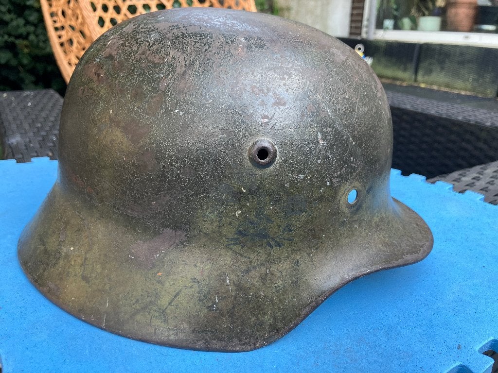 Duitse camo helm, Verzamelen, Ophalen of Verzenden, Landmacht, Duitsland, Helm of Baret