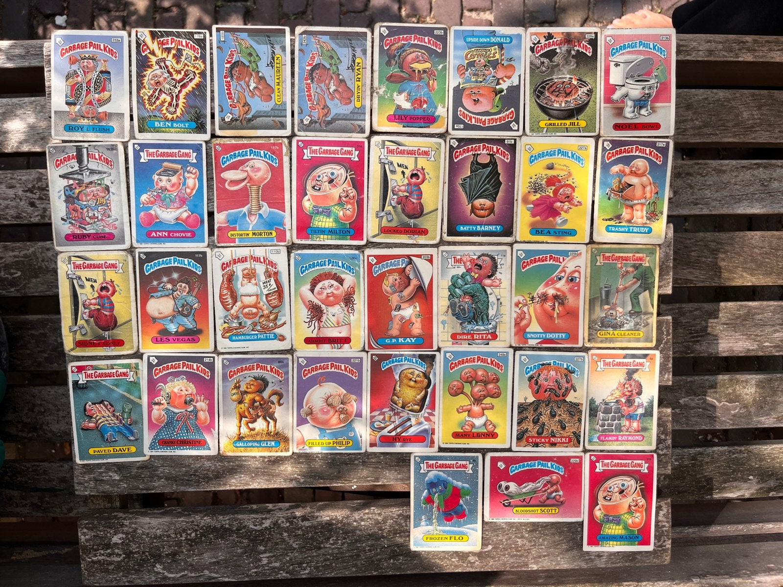 Originele Garbage Pail Kids kaarten jaren 80 – 35 stuks, Ophalen of Verzenden, Gebruikt