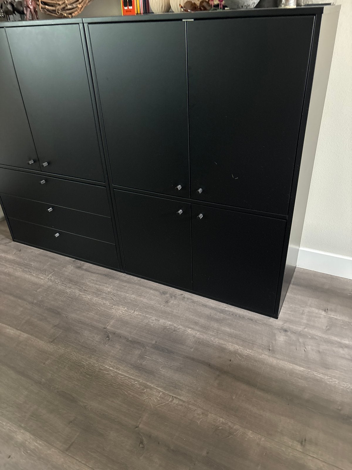 2 zwarte kasten 85 breed 120 hoog 45 diep liefst in 1 koop, Huis en Inrichting, Kasten | Kledingkasten, Overige materialen, 100 tot 150 cm