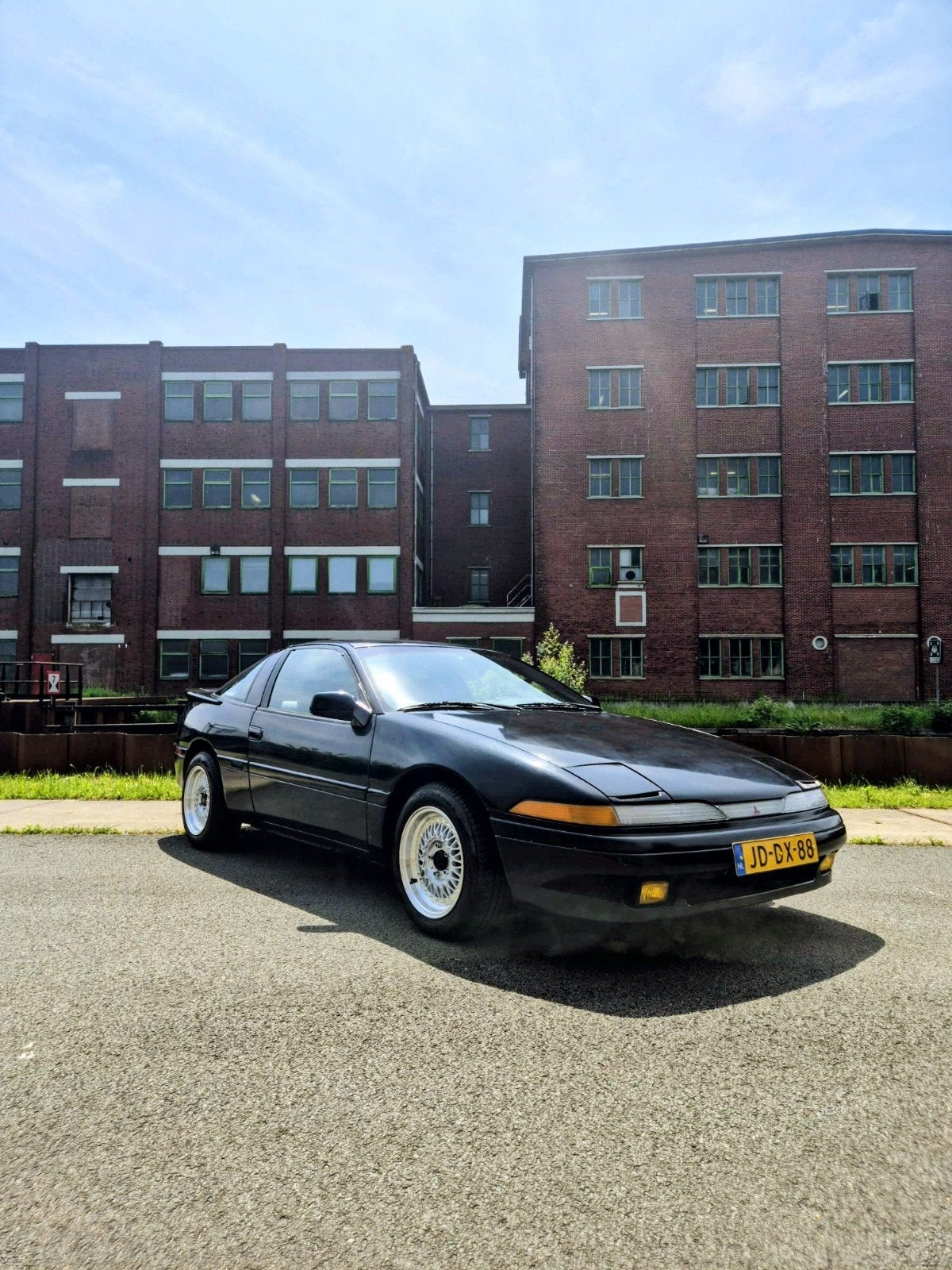 Plymouth Laser (Mitsubishi Eclipse) 1990 Zwart, Auto's, Leder en Stof, Zwart, Lichtmetalen velgen, Grijs