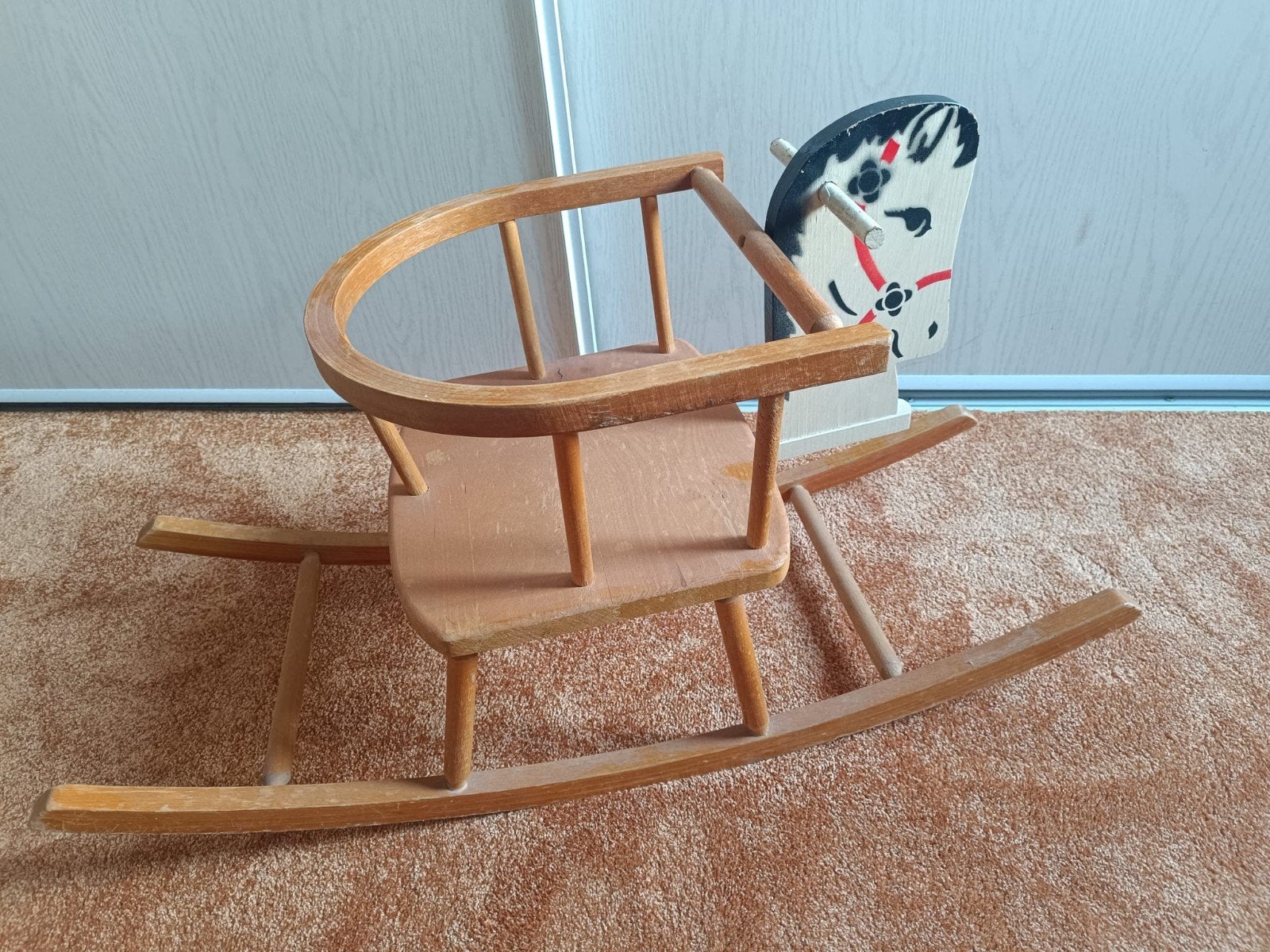 Houten kinder schommelpaard, Ophalen, Gebruikt
