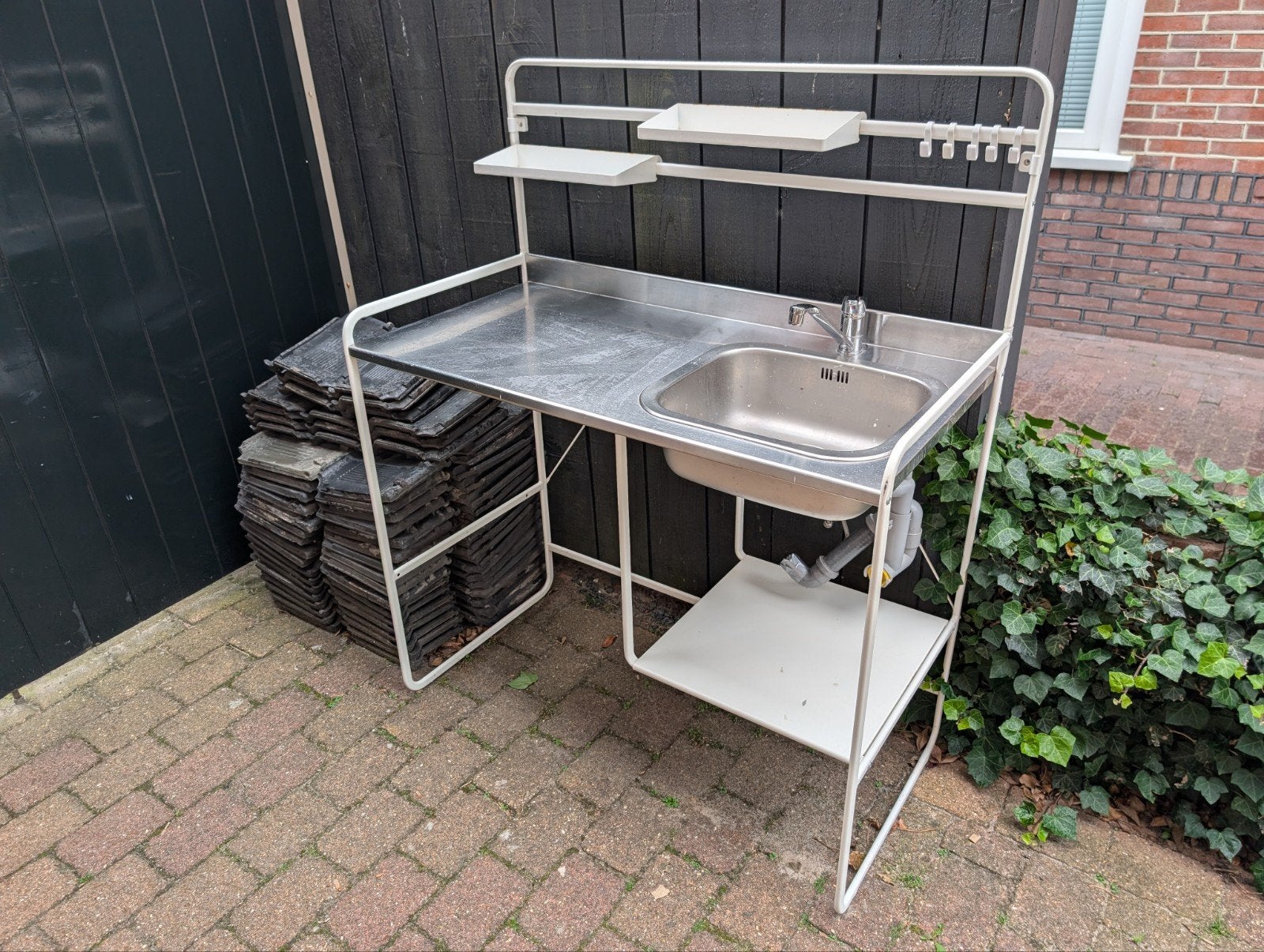 IKEA SUNNERSTA kitchenette – compleet met kraan en afvoer, Ophalen, Gebruikt, Ikea Sunnersta, Vrijstaand