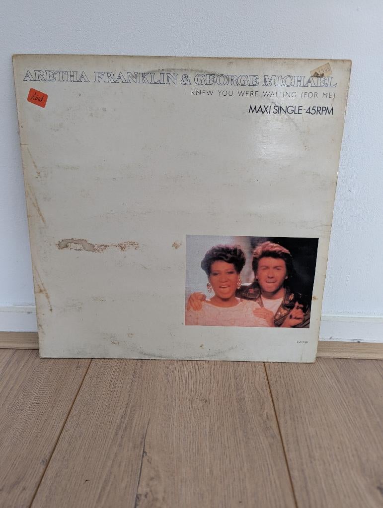 Aretha Franklin & George Michael - I Knew You Were Waiting, Gebruikt, Maxi-single, Ophalen of Verzenden, Pop